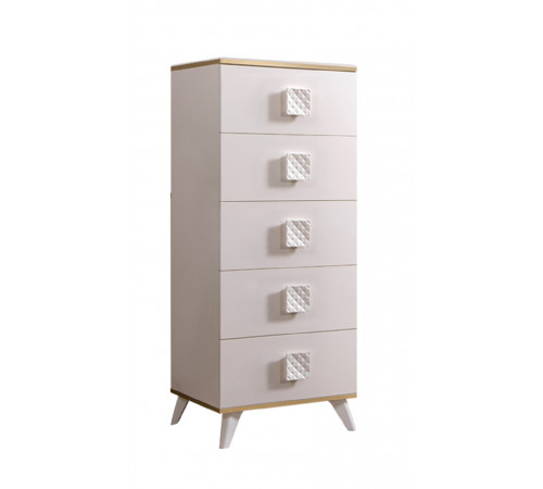 Комод  для белья узкий Diora ДКМ-2 (слоновая кость) Комод  для белья узкий Diora ДКМ-2 (слоновая кость)