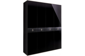 Четырехстворчатый шкаф для одежды Rimini Solo РМШ2/4 (s) (черный) Четырехстворчатый шкаф для одежды Rimini Solo РМШ2/4 (s) (черный)