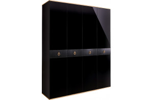 Четырехстворчатый шкаф для одежды Rimini Solo РМШ2/4 (s) (черный) Четырехстворчатый шкаф для одежды Rimini Solo РМШ2/4 (s) (черный)