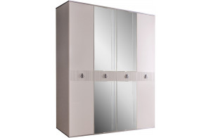 Четырехстворчатый шкаф для одежды с зеркалом Rimini Solo РМШ1/4 (s) (слоновая кость) Четырехстворчатый шкаф для одежды с зеркалом Rimini Solo РМШ1/4 (s) (слоновая кость)