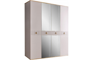 Четырехстворчатый шкаф для одежды с зеркалом Rimini Solo РМШ1/4 (s) (слоновая кость) Четырехстворчатый шкаф для одежды с зеркалом Rimini Solo РМШ1/4 (s) (слоновая кость)