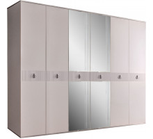 Шестистворчатый шкаф для одежды с зеркалом Rimini Solo РМШ1/6 (s) (слоновая кость) Шестистворчатый шкаф для одежды с зеркалом Rimini Solo РМШ1/6 (s) (слоновая кость)