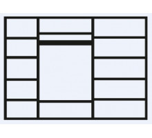Пятистворчатый шкаф для одежды с зеркалом Амели АМШ1/5 (дуб) Пятистворчатый шкаф для одежды с зеркалом Амели АМШ1/5 (дуб)