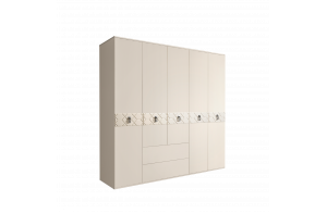 Пятистворчатый шкаф для одежды с ящиками Богемия Фарфале (Bogemia Farfalle) БМШ2/51 (Fа)