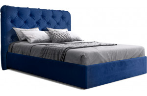 Двуспальная кровать с подъемным механизмом BOGEMIA (синий) Двуспальная кровать с подъемным механизмом BOGEMIA (синий)