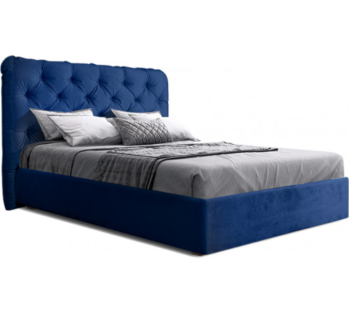 Двуспальная кровать с подъемным механизмом BOGEMIA (синий) Двуспальная кровать с подъемным механизмом BOGEMIA (синий)