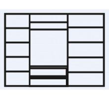 Пятистворчатый шкаф для одежды с зеркалом Венеция ВНШ1/51 (дуб седан) Пятистворчатый шкаф для одежды с зеркалом Венеция ВНШ1/51 (дуб седан)