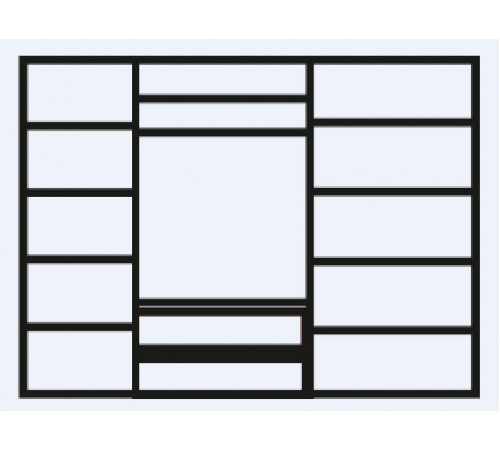 Пятистворчатый шкаф для одежды Венеция ВНШ2/51 (дуб седан) Пятистворчатый шкаф для одежды Венеция ВНШ2/51 (дуб седан)