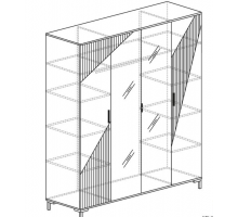 Четырехдверный шкаф для одежды Родос 130 Четырехдверный шкаф для одежды Родос 130