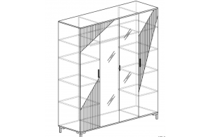 Четырехдверный шкаф для одежды Родос 130 Четырехдверный шкаф для одежды Родос 130