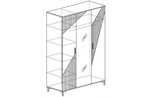 Трехдверный шкаф для одежды Родос 131 Трехдверный шкаф для одежды Родос 131