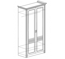 Двухдверный шкаф для одежды Орлеан 835 ясень белый Двухдверный шкаф для одежды Орлеан 835 ясень белый