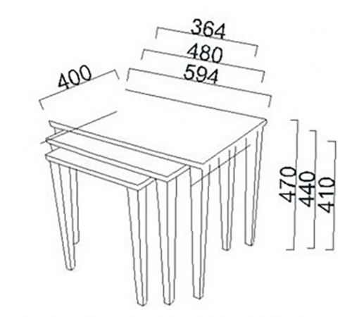 Стол журнальный (комплект из 3 шт) Мавена (Mavenna) Стол журнальный (комплект из 3 шт) Мавена (Mavenna)