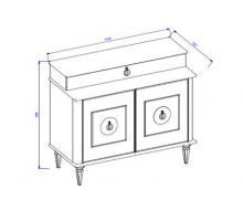 Комод-туалетный столик Мистраль (Mistral) MIST-23 Комод-туалетный столик Мистраль (Mistral) MIST-23