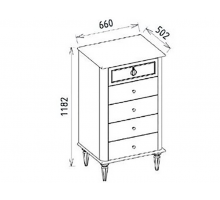 Комод высокий Мистраль (Mistral) MIST-28 Комод высокий Мистраль (Mistral) MIST-28