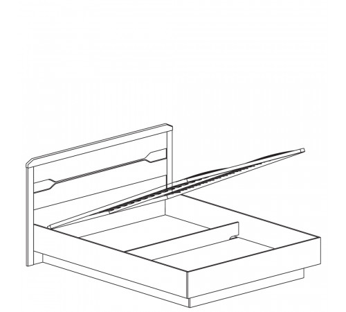 Двуспальная кровать с подъемным механизмом 1600х2000 Ронда 316 Двуспальная кровать с подъемным механизмом 1600х2000 Ронда 316