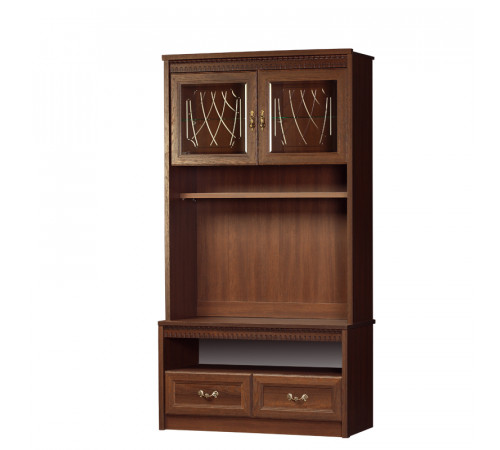 Шкаф витрина комбинированный Лючия 187 темный Шкаф витрина комбинированный Лючия 187 темный