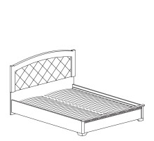 Кровать двуспальная с подъемным механизмом 1600 Парма 806 кремовый белый Кровать двуспальная с подъемным механизмом 1600 Парма 806 кремовый белый