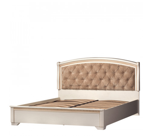 Кровать двуспальная с подъемным механизмом 1600 Парма 806 кремовый белый Кровать двуспальная с подъемным механизмом 1600 Парма 806 кремовый белый