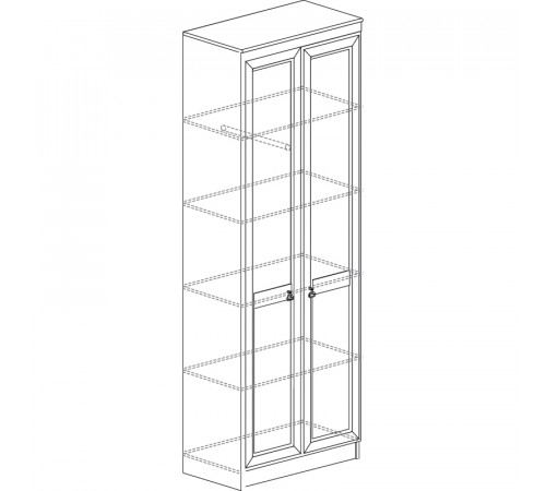 Двустворчатый шкаф для одежды Инна 615 темный