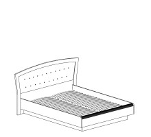 Двуспальная кровать 160х200 с подъемным механизмом Афины 368 кремовый белый Двуспальная кровать 160х200 с подъемным механизмом Афины 368 кремовый белый