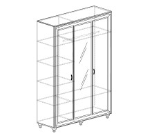 Трехдверный шкаф Афины кремовый белый 361 Трехдверный шкаф Афины кремовый белый 361