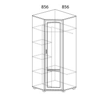 Угловой шкаф для одежды Белла 243 Угловой шкаф для одежды Белла 243