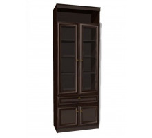 Шкаф витрина комбинированный для гостиной Инна 611 темный Шкаф витрина комбинированный для гостиной Инна 611 темный