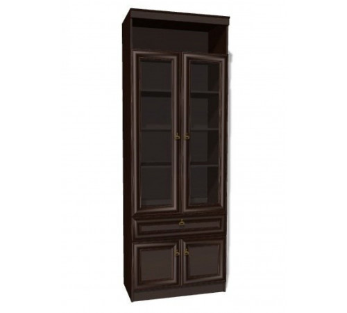 Шкаф витрина комбинированный для гостиной Инна 611 темный Шкаф витрина комбинированный для гостиной Инна 611 темный