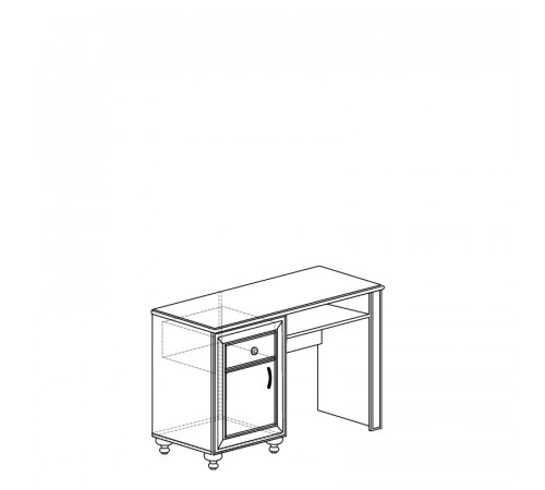 Стол туалетный Афины 363 кремовый белый Стол туалетный Афины 363 кремовый белый