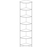 Стеллаж угловой Инна 618 темный Стеллаж угловой Инна 618 темный