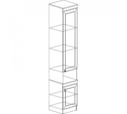 Шкаф комбинированный Инна 617 темный Шкаф комбинированный Инна 617 темный