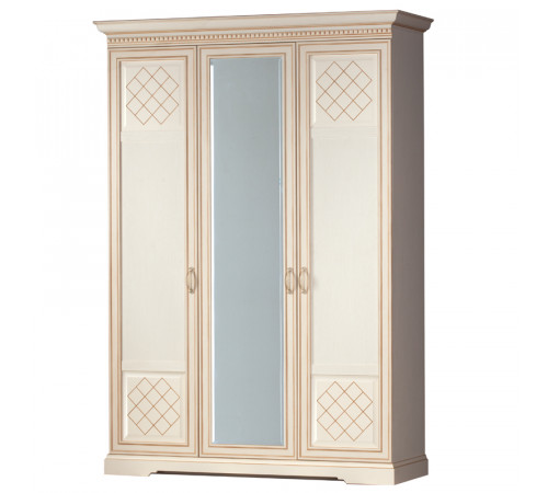 Трехдверный шкаф Парма 800 кремовый  Трехдверный шкаф Парма 800 кремовый