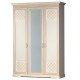 Трехдверный шкаф Парма 800 кремовый