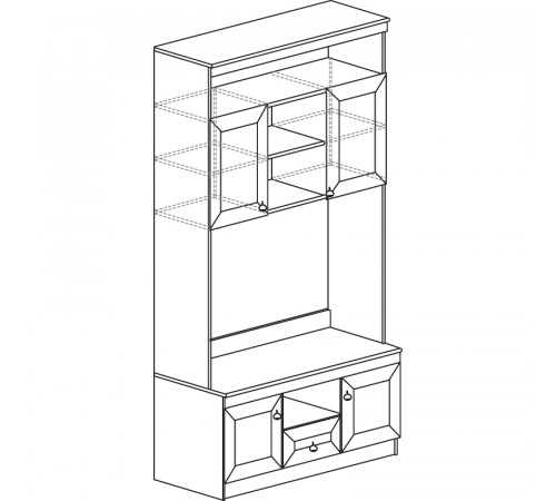 Стенка для гостиной Инна 610 темная Стенка для гостиной Инна 610 темная