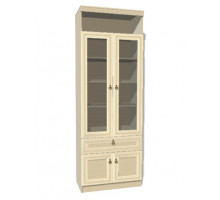 Шкаф витрина комбинированный для гостиной Инна 611 светлый Шкаф витрина комбинированный для гостиной Инна 611 светлый